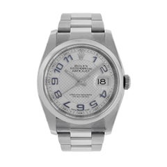 Rolex Stainless Steel Datejust Decorated Arabic Dial Automatic Wristwatch