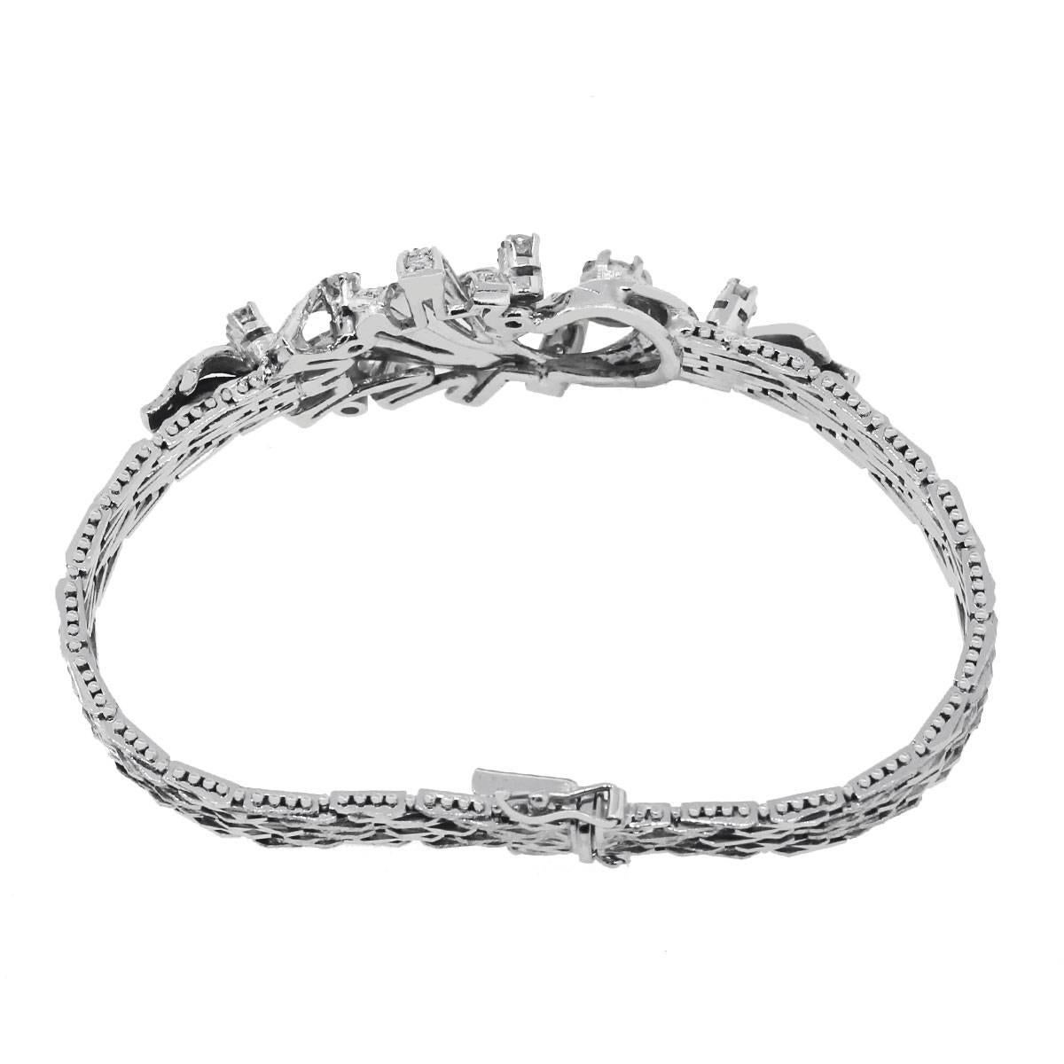 Round Cut Vintage Diamond Bracelet