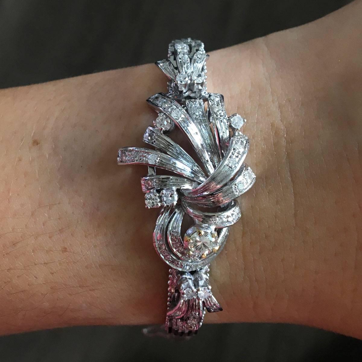 Vintage Diamond Bracelet In Excellent Condition In Boca Raton, FL