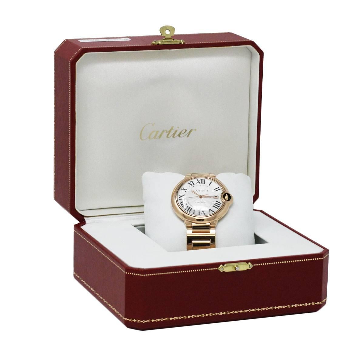Cartier rose gold Ballon Bleu Automatic Wristwatch 1