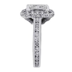 GIA Certified 3.05 Carat Radiant Cut Diamond Engagement Ring