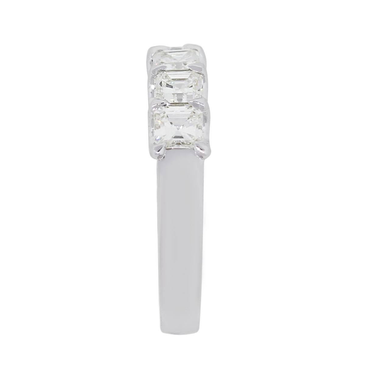 5 stone asscher-cut diamond ring