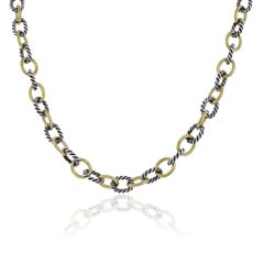 David Yurman Two-Tone Oval Link Necklace