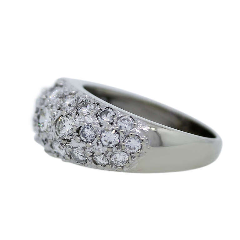 Style: 14k White Gold 2ctw Pave Set Diamond Band Ring
Material: 14K White Gold
Diamond Carat Weight: Approximately 2ctw of Diamonds
Diamond Color: H/I in Color
Diamond Clarity: VS in Clarity 
Total Weight: 4.8dwt (7.4g)
