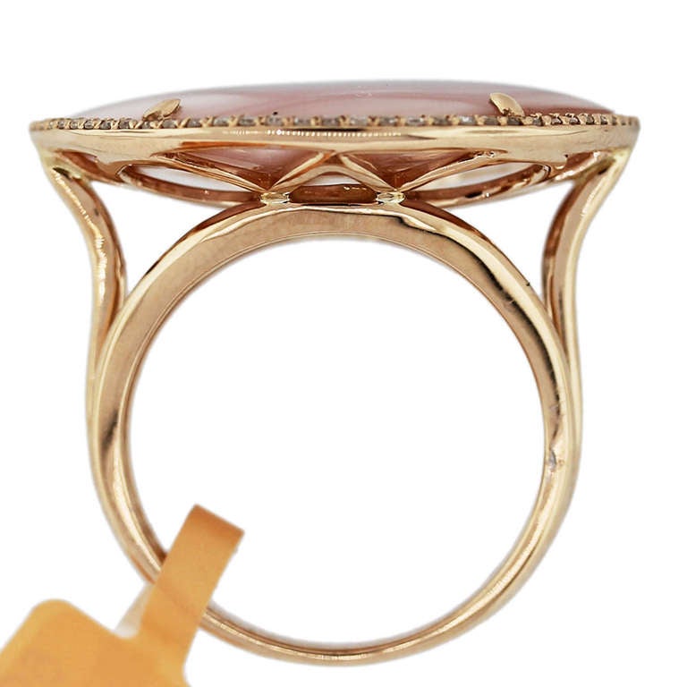 pink mother of pearl ring