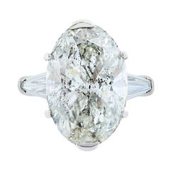 9.05 Carat Oval Diamond Platinum Engagement Ring