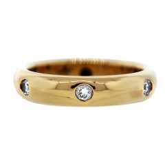 1992 Cartier Yellow Gold Diamond Wedding Band Ring 8