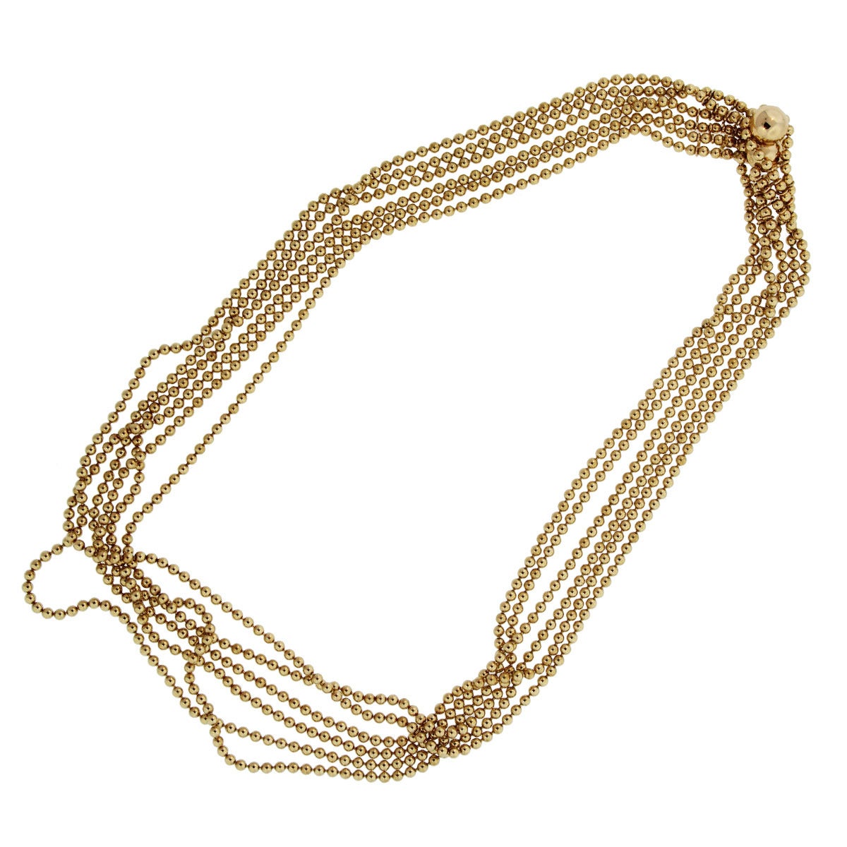 Cartier Yellow Gold Six Strand Necklace 1