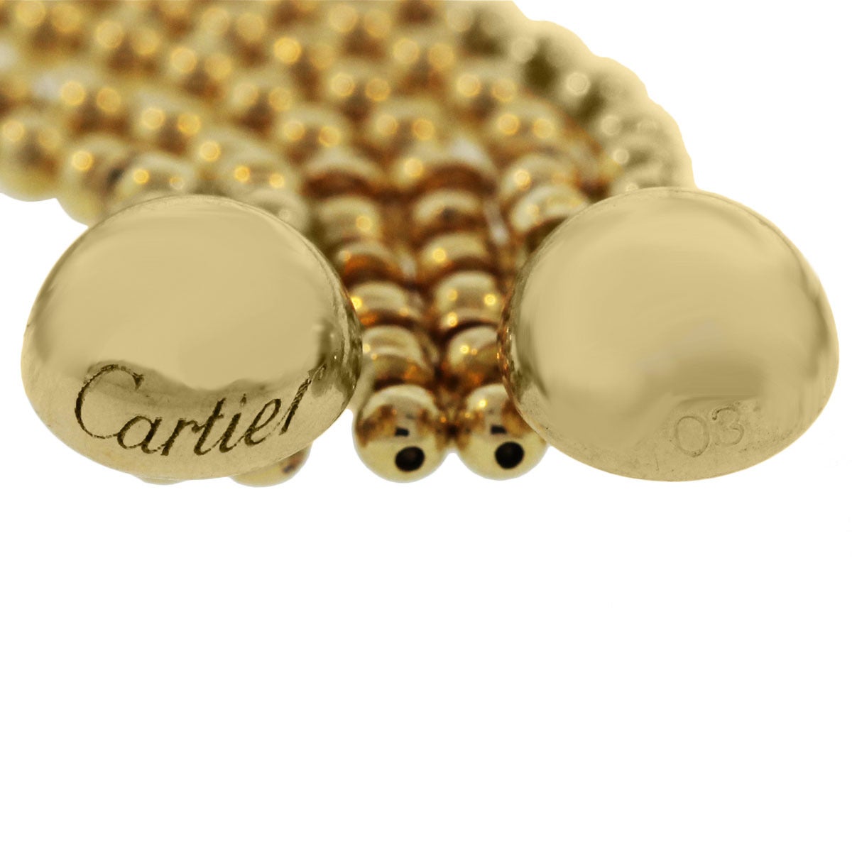 Cartier Yellow Gold Six Strand Necklace In Excellent Condition In Boca Raton, FL
