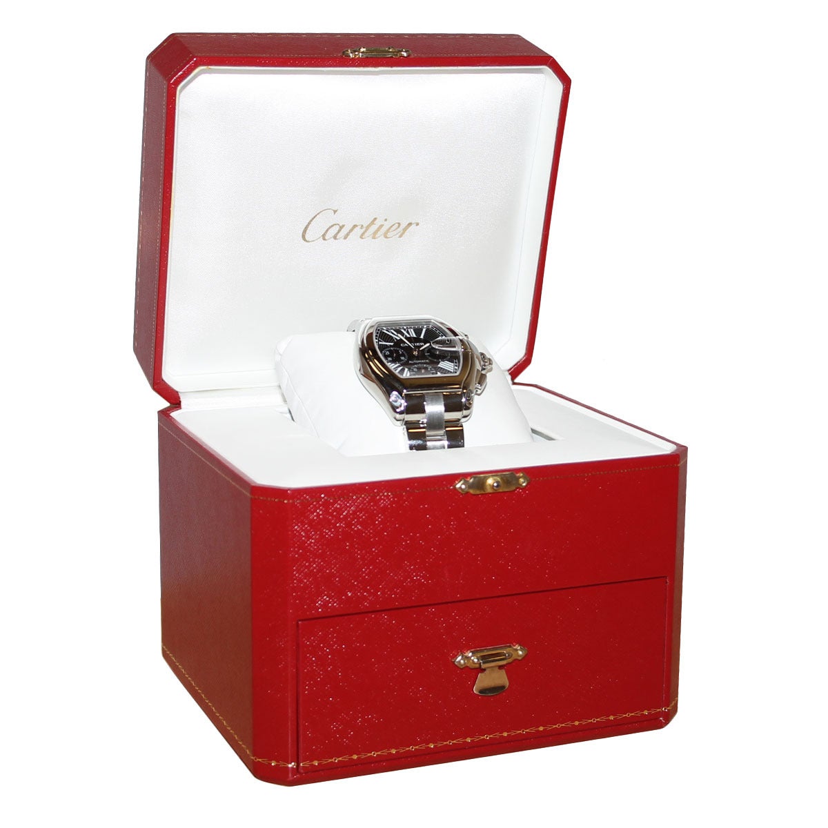 Cartier Stainless Steel Roadster XL Chronograph Wristwatch Ref W62020X6 3