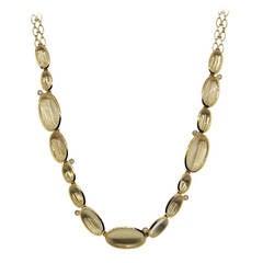 H. Stern Clear Quartz Diamond Gold Necklace