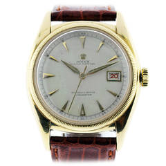 Rolex Yellow Gold Bubble Back Automatic Wristwatch Ref 6075 8