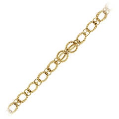 Tiffany & Co. Schlumberger Gold Rope Link Bracelet