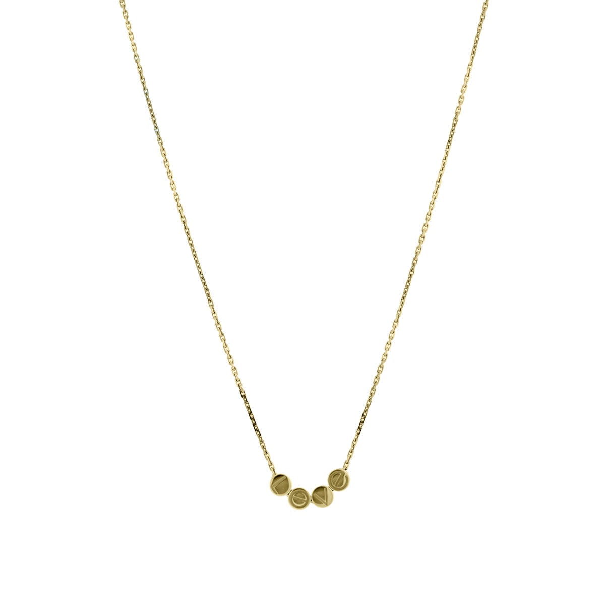 Style: Cartier Yellow Gold LOVE Necklace
Material: 18k Yellow Gold
Total Weight: 8.9g (5.7dwt)
Necklace Length : Chain is 16'' in length
Pendant Size: 0.93