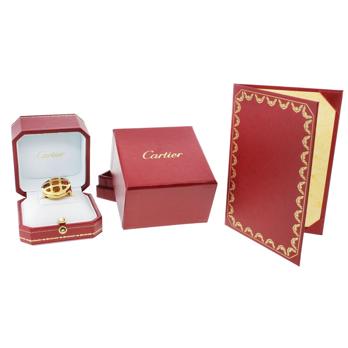 Cartier Pasha Multi Gemstone Gold Ring In Excellent Condition In Boca Raton, FL