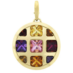 Cartier Pasha Multi Gemstone Gold Pendant 9