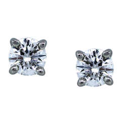 Tiffany & Co. Contemporary Diamond Stud Earrings set in Platinum
