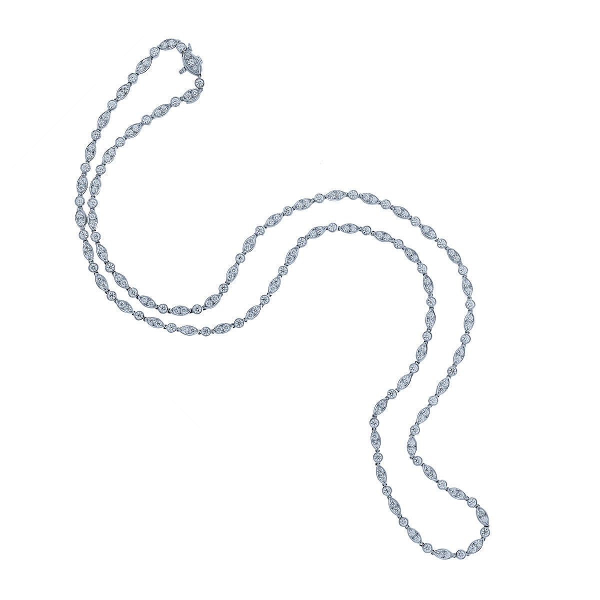 Tiffany & Co. Swing Collection Platinum and Diamond 24" Necklace