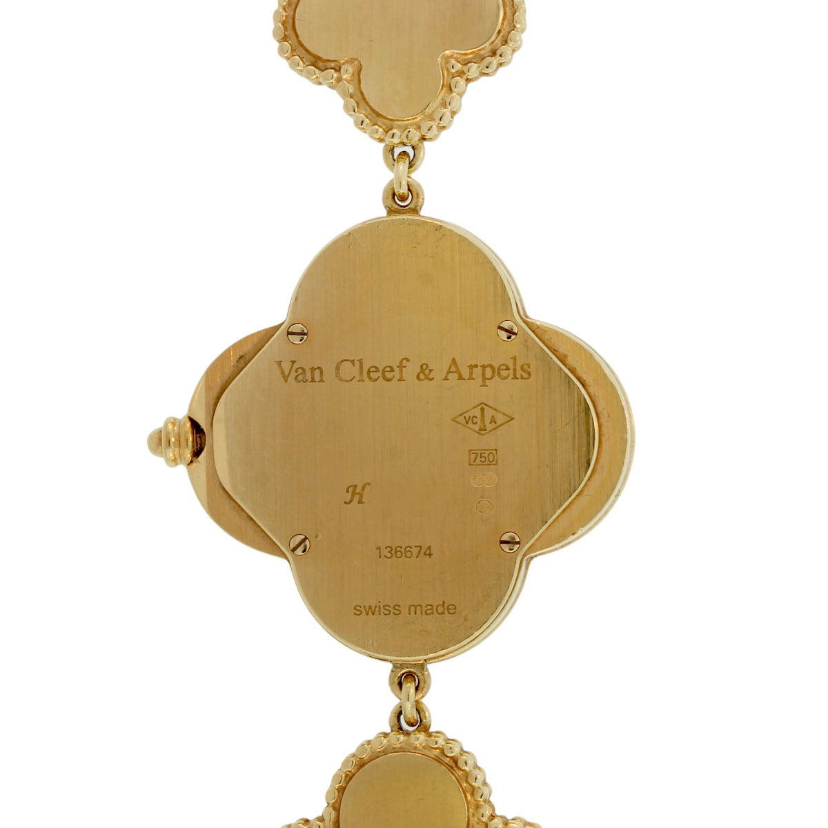 Women's Van Cleef & Arpels Lady's Yellow Gold Vintage Alhambra Quartz Wristwatch