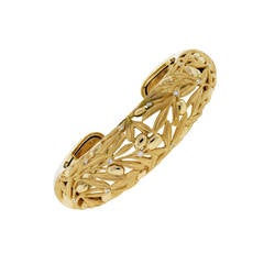 Carrera y Carrera Diamond Gold Bangle Bracelet