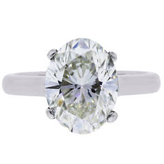 Tiffany & Co. 4.22 Carat Diamond Platinum Engagement Ring