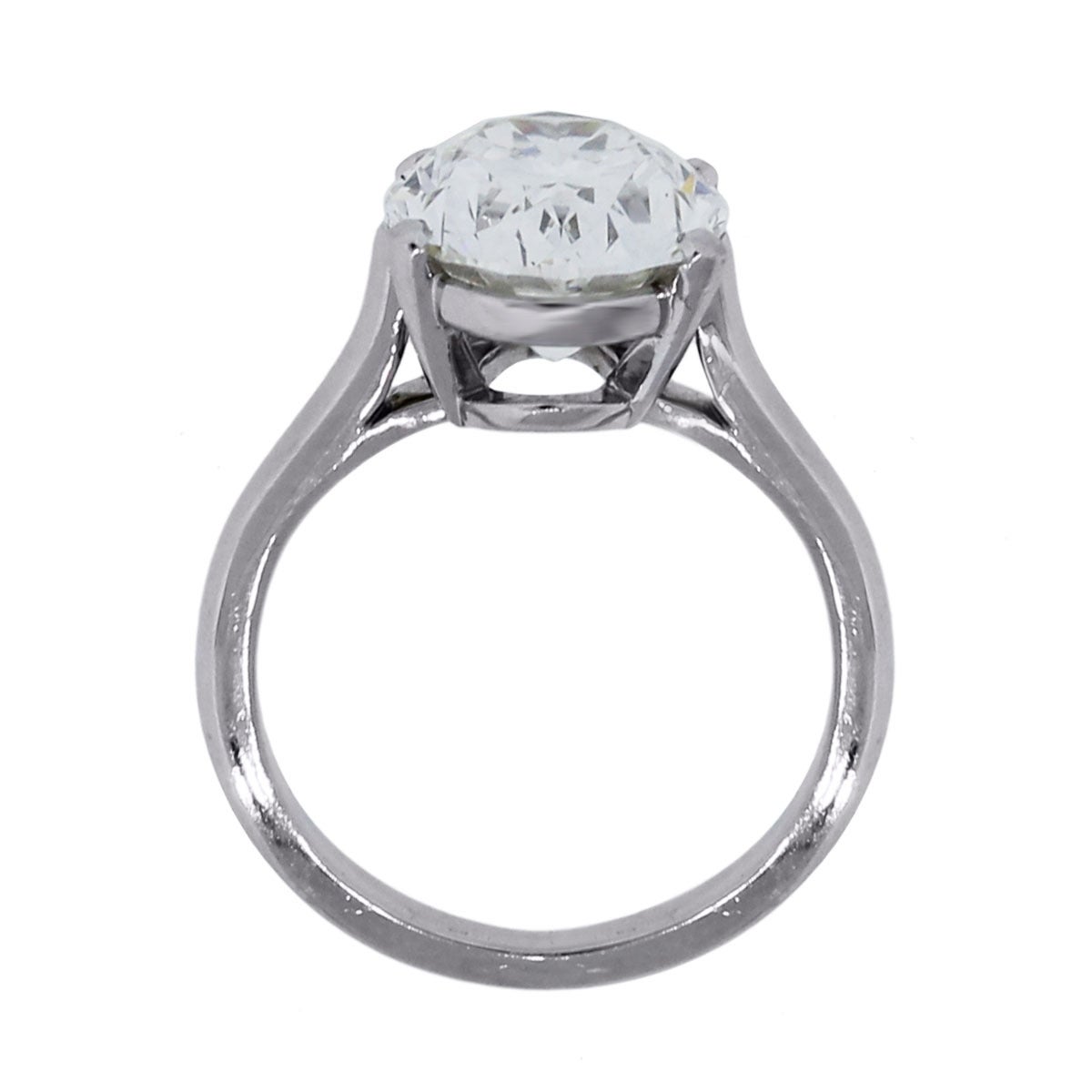 Tiffany & Co. 4.22 Carat Diamond Platinum Engagement Ring In Excellent Condition In Boca Raton, FL