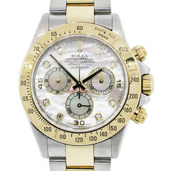 Rolex Yellow Gold Stainless Steel Daytona Automatic Wristwatch Ref 116523