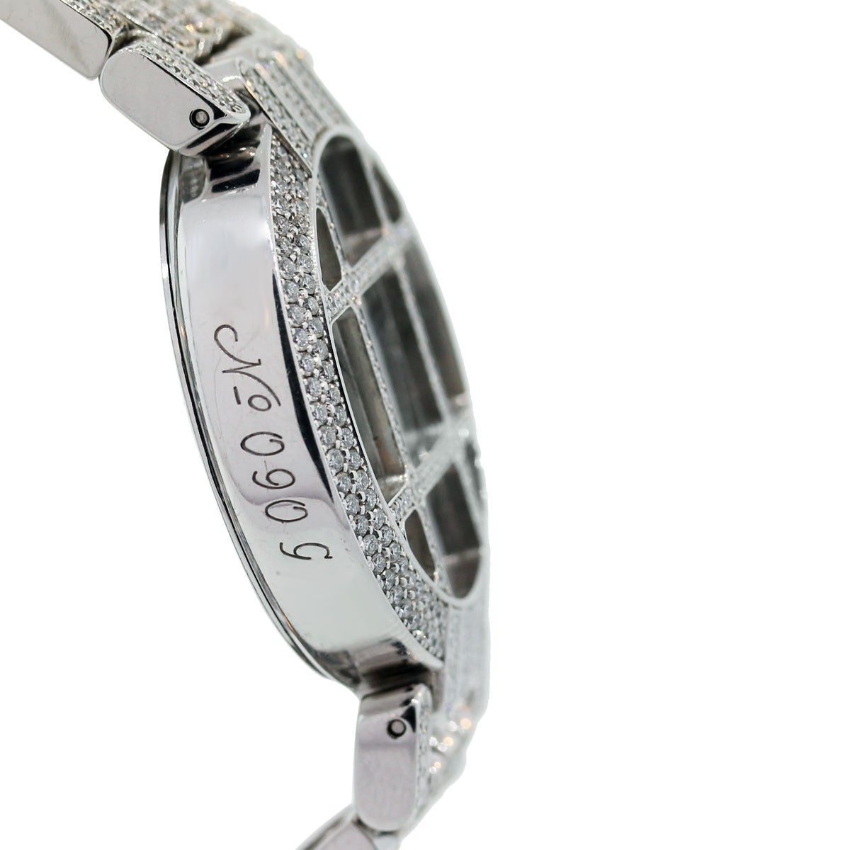 Harry Winston Lady's White Gold Diamond Premier Grill Automatic Wristwatch In Excellent Condition In Boca Raton, FL