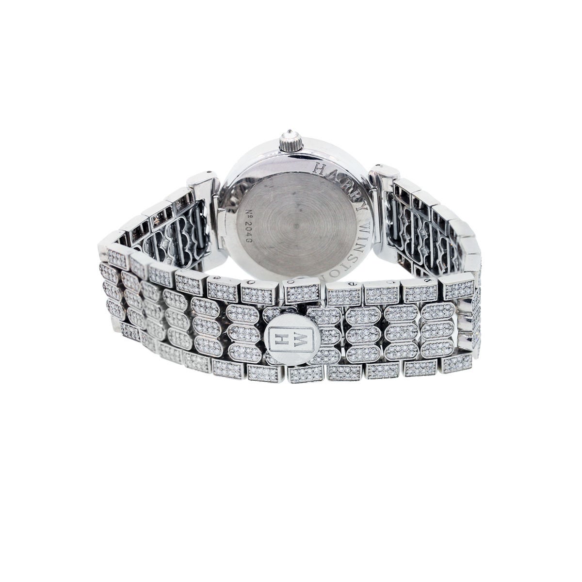 Women's Harry Winston Lady's White Gold Diamond Premier Grill Automatic Wristwatch