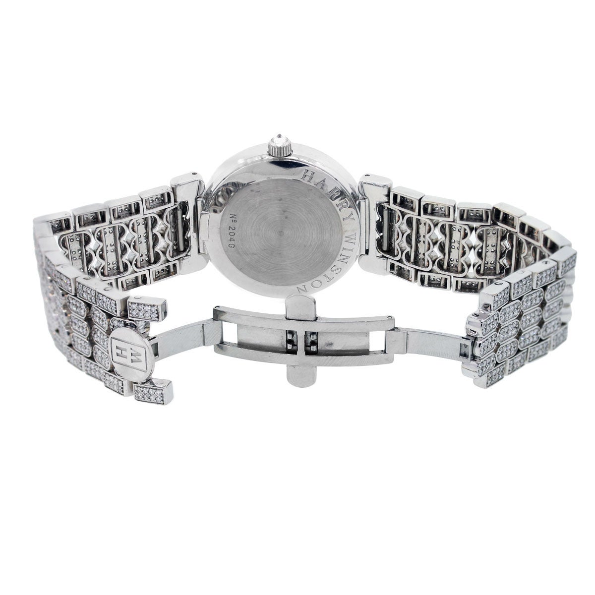 Harry Winston Lady's White Gold Diamond Premier Grill Automatic Wristwatch 2