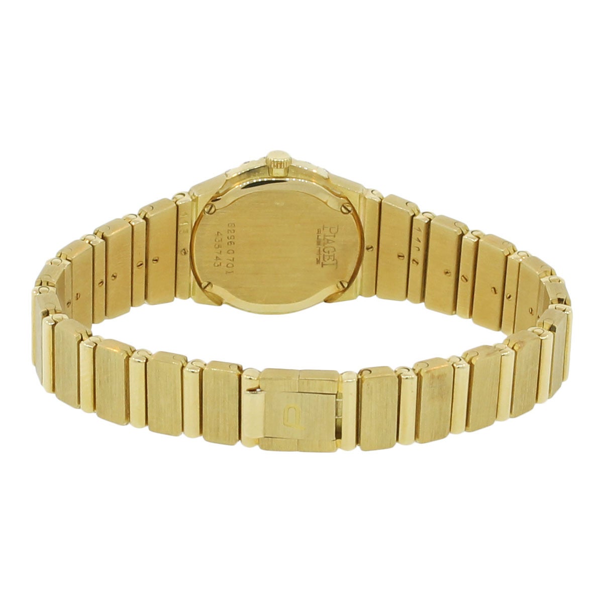 Women's Piaget Yellow Gold Polo Diamond Bezel Quartz Wristwatch Ref 8296