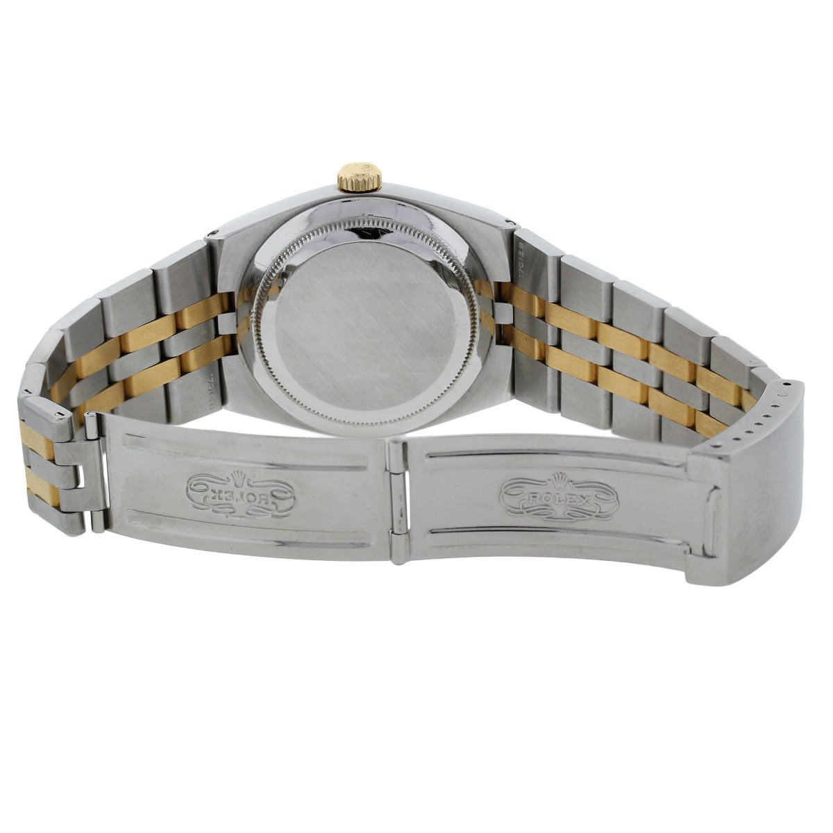 Men's Rolex Yellow Gold Stainless Steel Oyster Quartz Datejust Wristwatch Ref 17013
