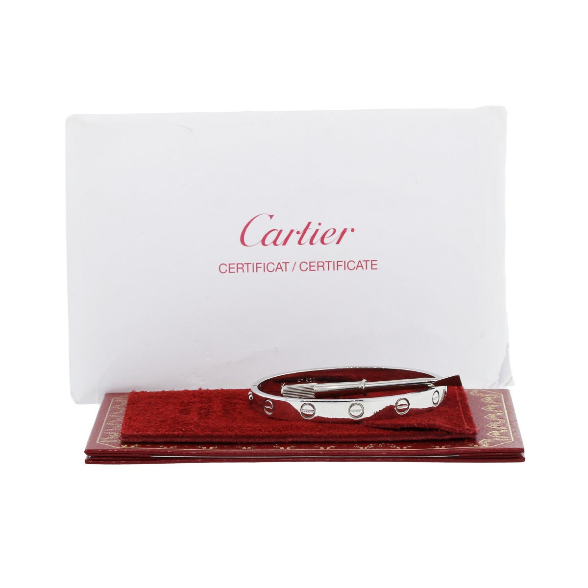 Contemporary Cartier Platinum Love Bangle Bracelet