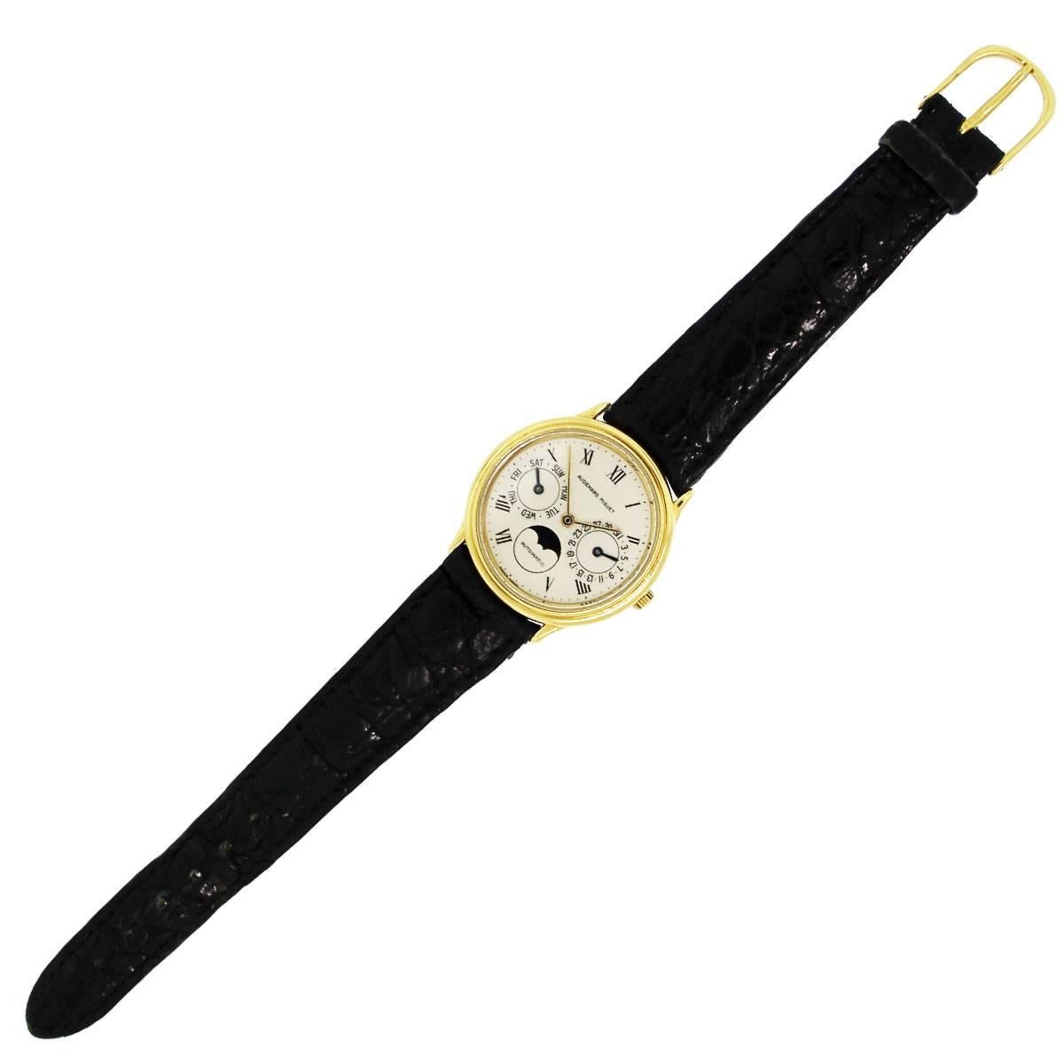  Audemars Piguet Montre-bracelet classique Day-Date phase de la lune en or jaune Pour hommes 