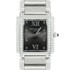 Patek Philippe Stainless Steel Diamond Twenty 4 Quartz Wristwatch