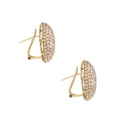 Diamond Gold Button Earrings