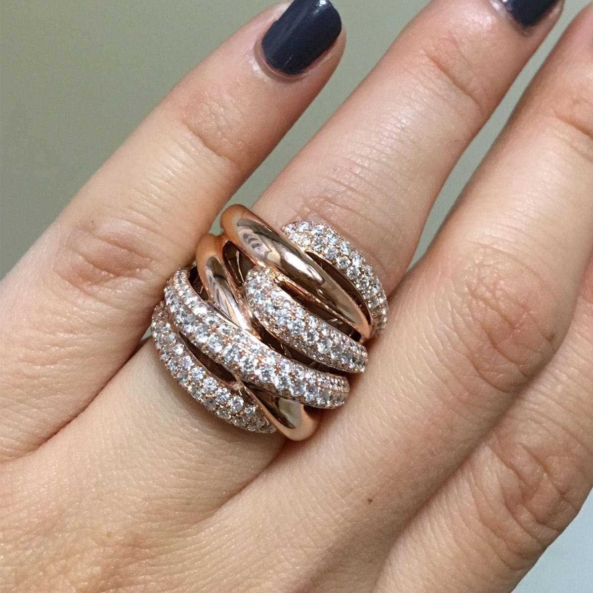 Diamant Gold Crossover Ring 1