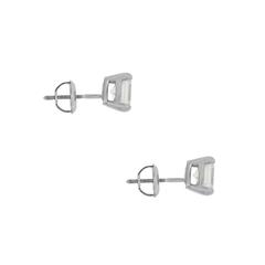 Tiffany & Co. Emerald Cut Diamond Platinum Stud Earrings