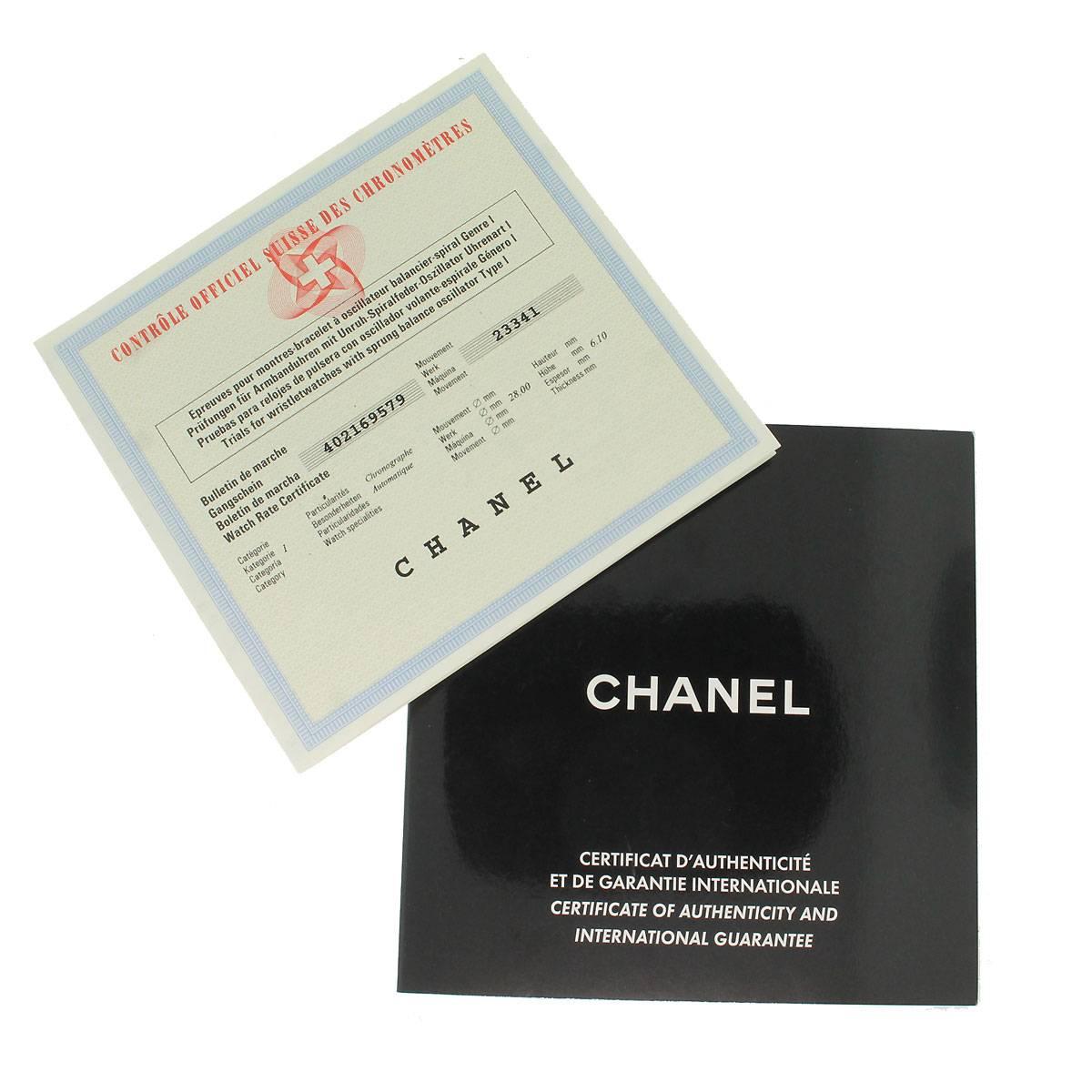 Chanel Ceramic Black Dial J12 Chronograph Automatic Wristwatch 1
