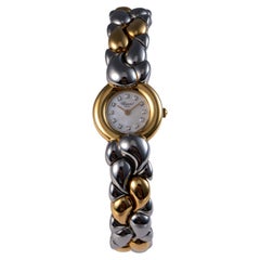 Chopard 18k Yellow Gold Stainless Steel Diamond Dial Casmir Quartz Ladies Watch
