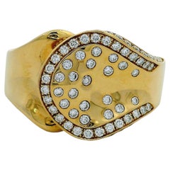 Kat Florence 18k Yellow Gold 0.60 Carat Round Brilliant Diamond Sprinkle Ring