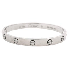 Bracciale Cartier Love in oro bianco 18 carati, modello classico, misura 16 - Solo bracciale