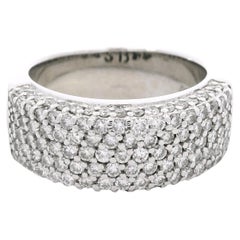 Sonia B. 18k White Gold Natural 1.70 Carat Diamond Pave Fashion Ring