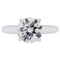 2.09 Carat GIA Certified Diamond Platinum Engagement Ring