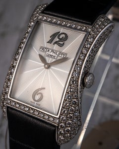 Patek Philippe 4973G Gondolo 18k White Gold Pave Diamond Ladies Watch In Stock