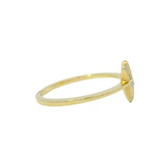 14k Yellow Gold Natural Diamond Hamsa Fashion Ring