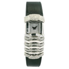 Reloj Charriol de oro blanco de 18 quilates con diamantes y cuarzo La Jolla, de alrededor de la década de 2000