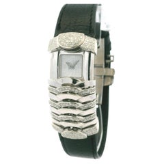 Reloj Charriol de oro blanco de 18 quilates con diamantes y cuarzo La Jolla, de alrededor de la década de 2000