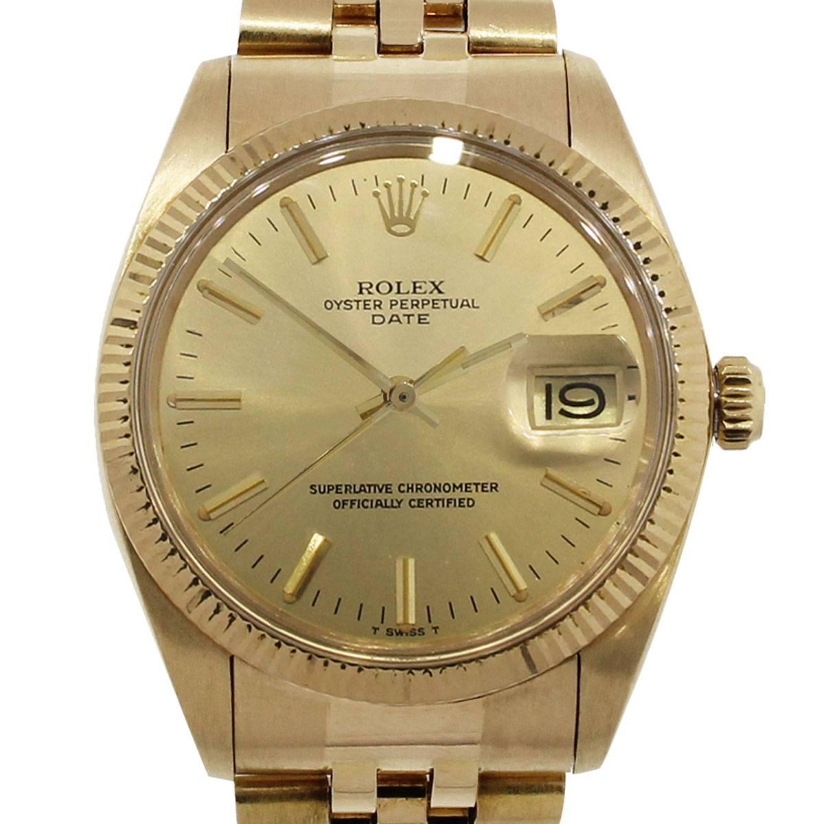 Rolex Date Champagne Dial Automatic Wristwatch Ref 1503