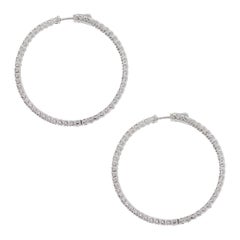 Diamond Inside Out Extra Large Hoop Earrings